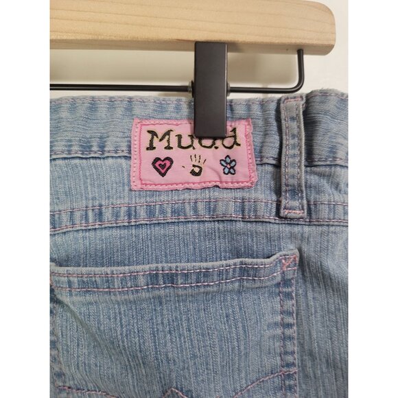 MUDD Juniors SZ 9 90's y2k Distressed Destroyed Light Wash Denim Jeans - Picture 9 of 10